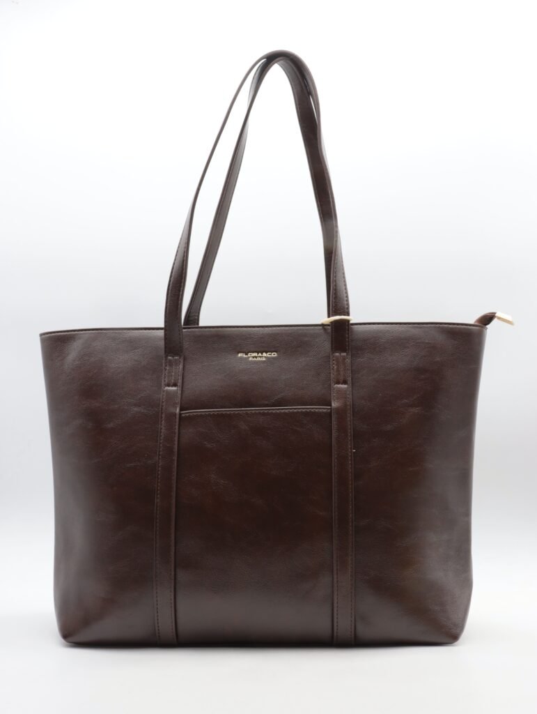 Sac cabas épaule femme format A4 Flora & Co Paris – simili cuir – 3 compartiments
